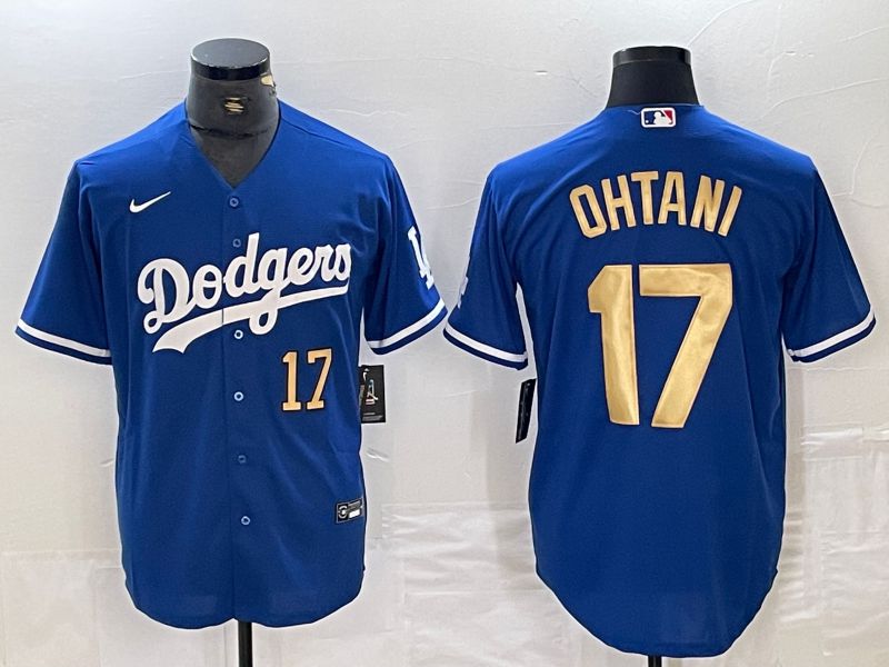Men Los Angeles Dodgers #17 Ohtani Blue Nike Game MLB Jersey style 12